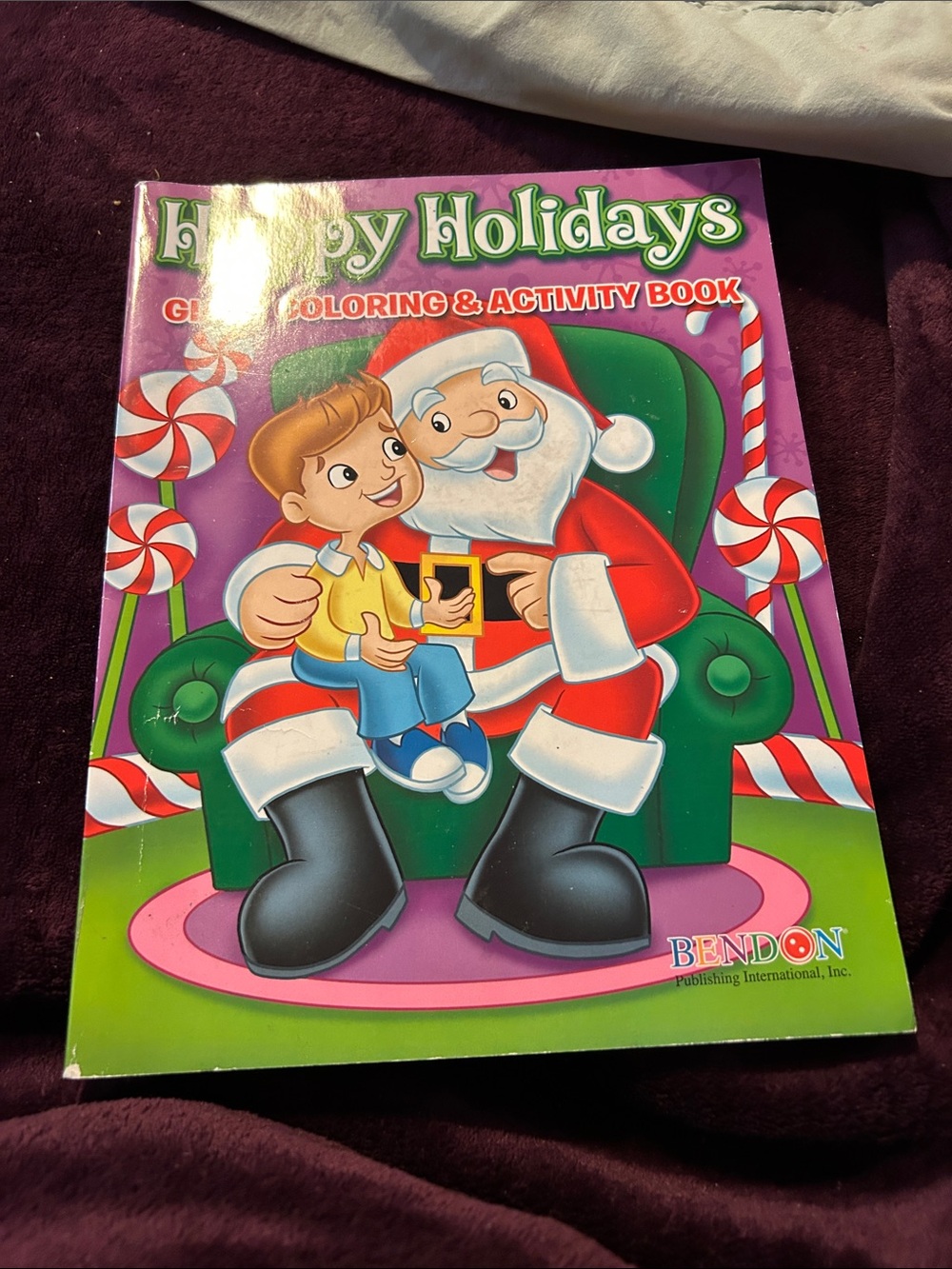 Happy Holidays Coloring & Activity Book - Purple Cover